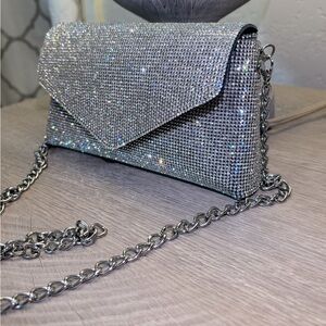 Rhinestone Crossbody Clutch